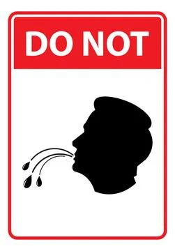 Do not spit vector sign Stock Illustration