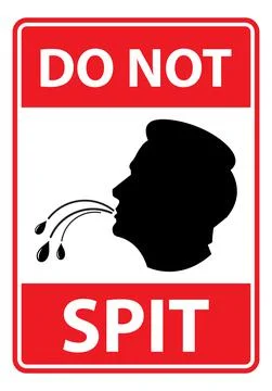 Do not spit vector sign Stock Illustration