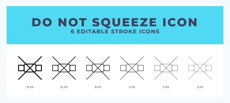 Do not squeeze line icon vector illustration in trendy style. Illustration
