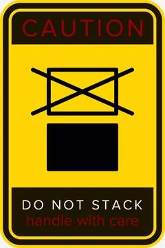Do Not Stack. Packaging Symbol. Sign and Label Indicating That Items Should.. Illustrazione stock