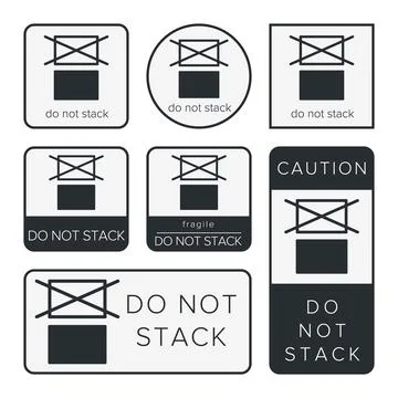 Do Not Stack. Packaging Symbol. Sign and Label Indicating That Items Should.. Illustrazione stock