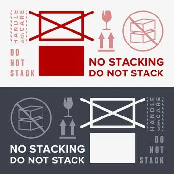Do Not Stack. Packaging Symbol. Sign and Label Indicating That Items Should.. Illustrazione stock