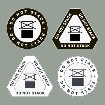 Do Not Stack. Packaging Symbol. Sign and Label Indicating That Items Should.. Illustrazione stock