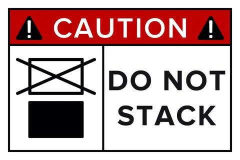 Do Not Stack. Packaging Symbol. Sign and Label Indicating That Items Should.. Illustrazione stock