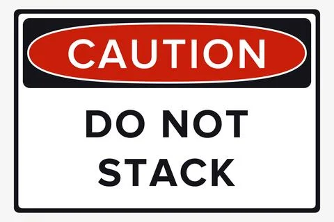 Do Not Stack. Packaging Symbol. Sign and Label Indicating That Items Should.. Stock Illustration