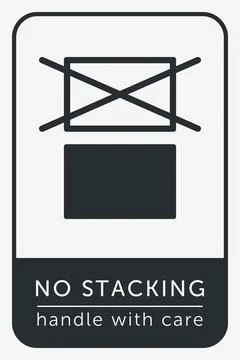 Do Not Stack. Packaging Symbol. Sign and Label Indicating That Items Should.. Illustrazione stock