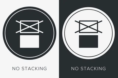 Do Not Stack. Packaging Symbol. Sign and Label Indicating That Items Should.. Illustrazione stock