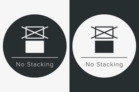 Do Not Stack. Packaging Symbol. Sign and Label Indicating That Items Should.. イラスト素材