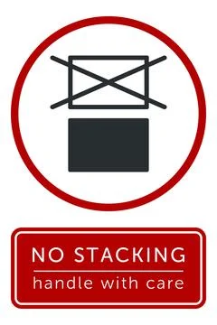 Do Not Stack. Packaging Symbol. Sign and Label Indicating That Items Should.. 스톡 일러스트