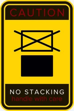 Do Not Stack. Packaging Symbol. Sign and Label Indicating That Items Should.. Stock Illustration