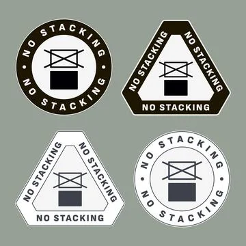 Do Not Stack. Packaging Symbol. Sign and Label Indicating That Items Should.. Illustrazione stock