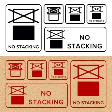 Do Not Stack. Packaging Symbol. Sign and Label Indicating That Items Should.. Stock Illustration