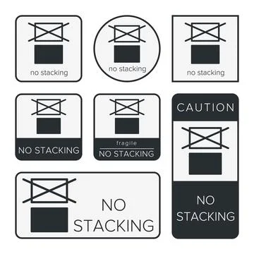 Do Not Stack. Packaging Symbol. Sign and Label Indicating That Items Should.. 스톡 일러스트
