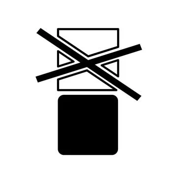 Do not stack Simple icon on product packaging and box Illustrazione stock
