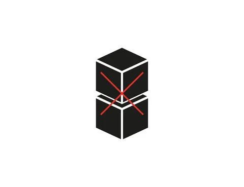 Do Not Stack symbol, icon. Vector illustration. Illustrazione stock