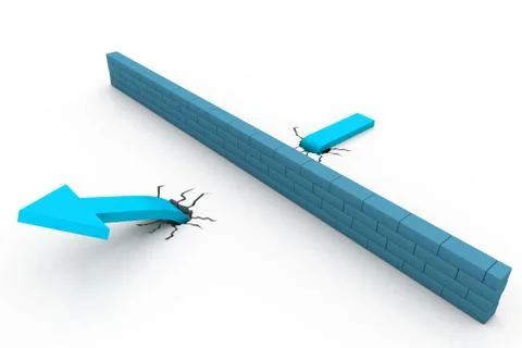 Do not stop arrow Stock Illustration