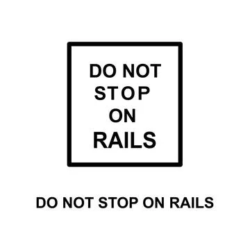 Do not stop on rails icon. Element of railway signs for mobile concept and web Stock Illustration