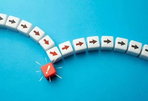 Do not stop. Resume work. Don't stop the process. Recognize the error and fin Stock Photos