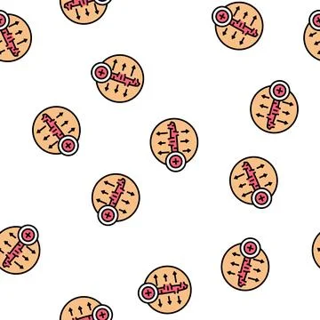 Do not stretch scar vector seamless pattern Illustrazione stock