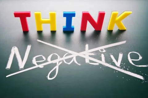 Do not think negative Stockfoto's