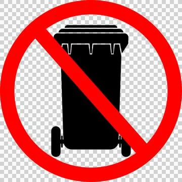 Do not throw rubbish Symbol, Don't Throw Garbage Icon Stock Illustration