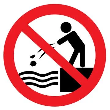 Do not throw stones into water Stock Illustration