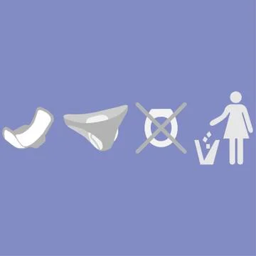 Do not throw in toilet Stock Illustration