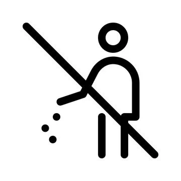 Do not throw trash line icon Stock Illustration