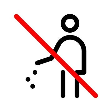 Do not throw trash line icon Stock Illustration