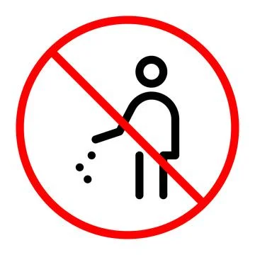 Do not throw trash line icon Stock Illustration