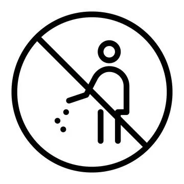 Do not throw trash line icon Stock Illustration