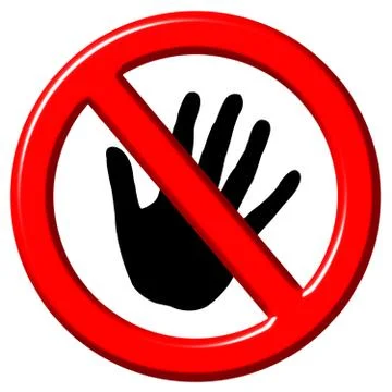 Do not touch 3d sign Stock Illustration