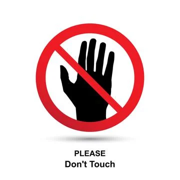 Do not touch concept. Vector illustration isolated Illustrazione stock