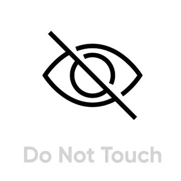 Do Not Touch Coronavirus icon. Editable line vector. Stock Illustration