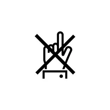 Do Not Touch Finger Flat Vector Icon Stock Illustration