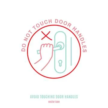 Do not touch handle-06 Stock Illustration