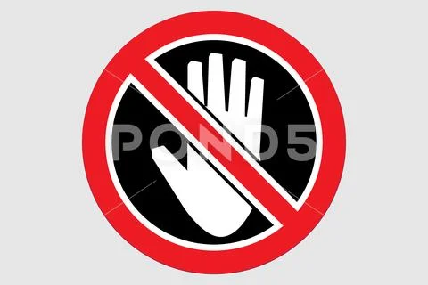 Do not touch icon. Vector illustration Ilustração Stock