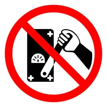 Do Not Touch Men Working Symbol Sign, Vector Illustration, Isolated On White  Stock Illustration