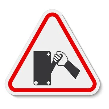 Do Not Touch Men Working Symbol Sign On White Background Stock Illustration