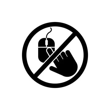 Do not touch, mouse icon. Element of prohibition sign icon. Premium quality Illustrazione stock