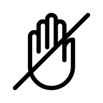 Do not touch outline icon Stock Illustration
