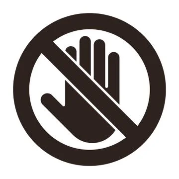 Do not touch sign Stock Illustration