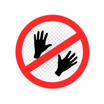 Do not touch sign symbol icon Stock Illustration