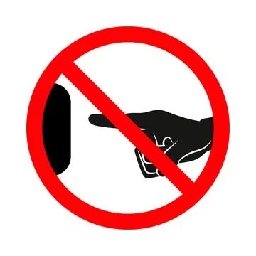 Do Not Touch Sign Vector Illustration Stock Illustration