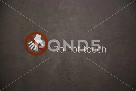 Do not touch signal, prohibition signal detail Stock Photos