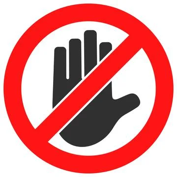 Do Not Touch Vector Icon Flat Illustration Illustrazione stock