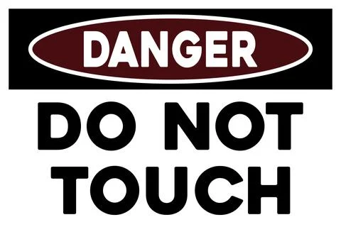 Do not touch warning sign Stock Illustration