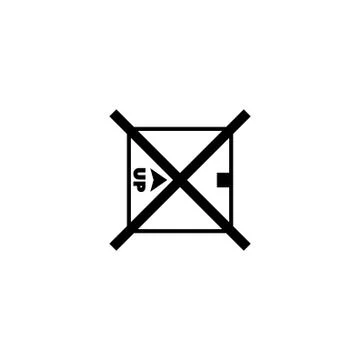 Do Not Turn Over Packing Box Flat Vector Icon Illustrazione stock