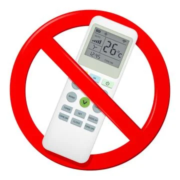 Do not use air conditioner sign Stock Illustration