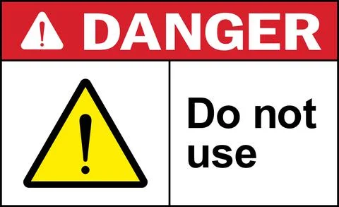 Do not use danger sign. Stock Illustration